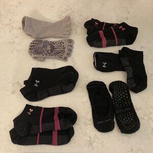 6 Non slip Grip Socks for Pure Barre + Pilates
